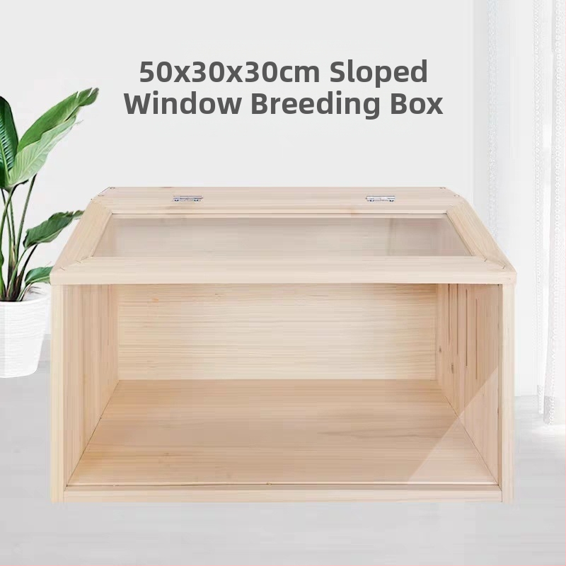 Клетка за развъждане на пъдпъдъци от масивно дърво с изолирана камера за хамстери и пъдпъдъци