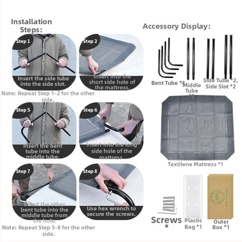 Πτυσσόμενο μεταλλικό κρεβάτι για σκύλους, αναπνεύσιμο, φορητό, πλένεται