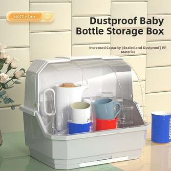 Πλαστικό τοίχου ράφι πιάτων με αποστράγγιση – για ποτήρια, μπολάκια και πιάτα, προστασία από σκόνη, χωρίς εγκατάσταση