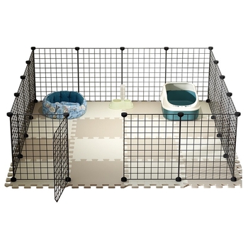 Iekštelpu mājdzīvnieku siena - kaķu aizsardzības vārti, modulāra barjera maziem un vidējiem suņiem, dzelzs stieple, zīmols Seven, imports: Nē