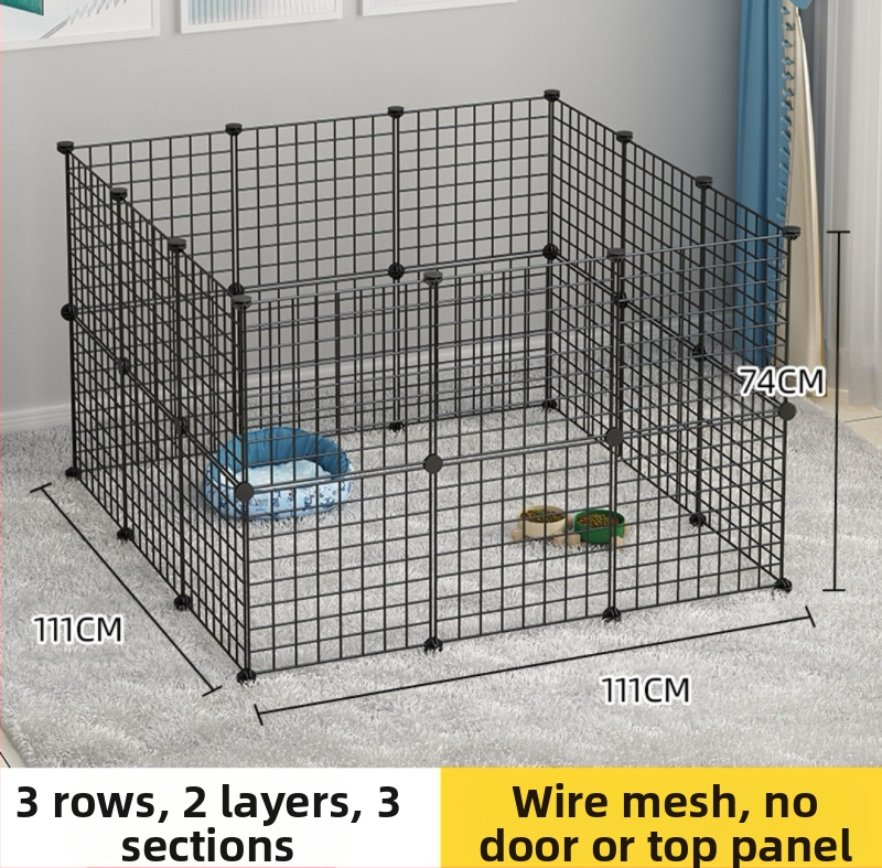 Iekštelpu mājdzīvnieku siena - kaķu aizsardzības vārti, modulāra barjera maziem un vidējiem suņiem, dzelzs stieple, zīmols Seven, imports: Nē