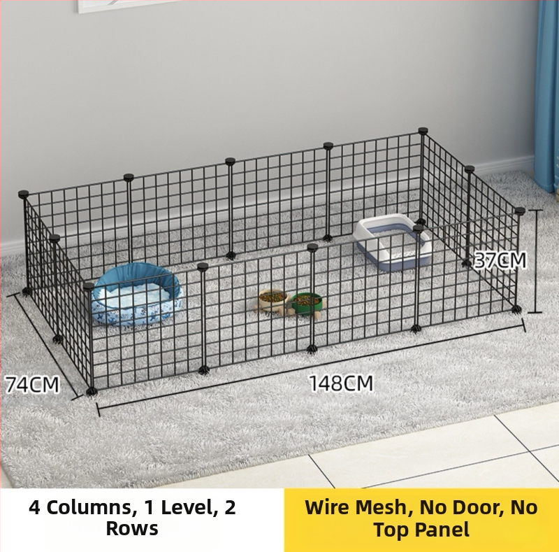 Iekštelpu mājdzīvnieku siena - kaķu aizsardzības vārti, modulāra barjera maziem un vidējiem suņiem, dzelzs stieple, zīmols Seven, imports: Nē