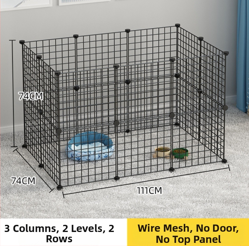 Iekštelpu mājdzīvnieku siena - kaķu aizsardzības vārti, modulāra barjera maziem un vidējiem suņiem, dzelzs stieple, zīmols Seven, imports: Nē