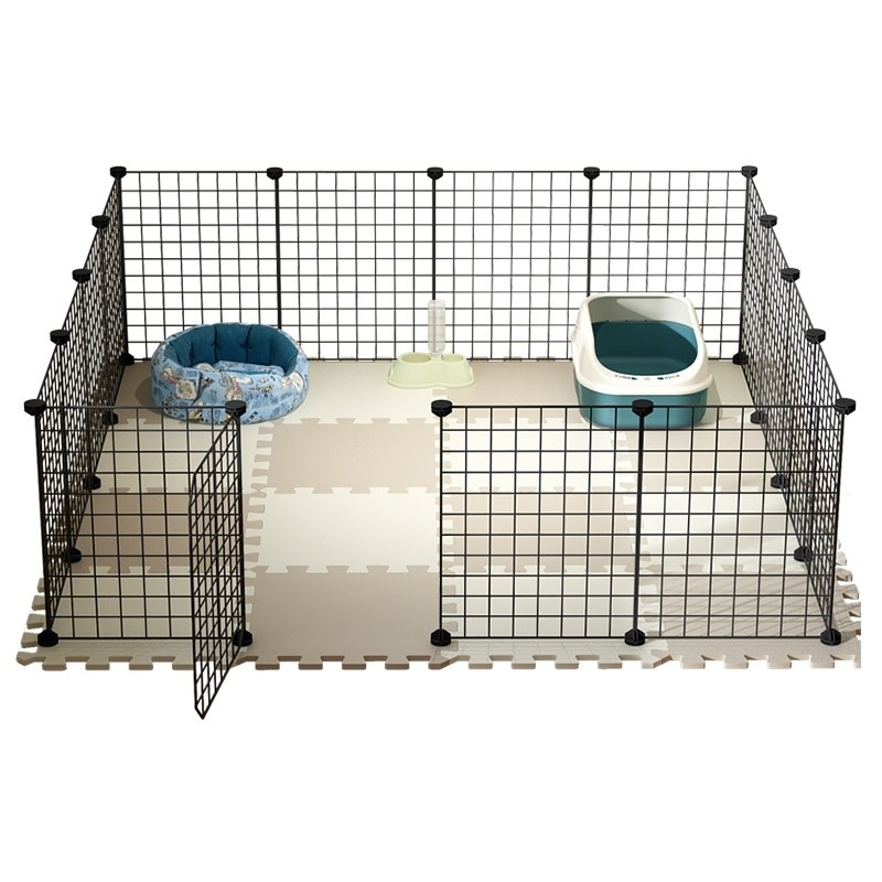 Iekštelpu mājdzīvnieku siena - kaķu aizsardzības vārti, modulāra barjera maziem un vidējiem suņiem, dzelzs stieple, zīmols Seven, imports: Nē