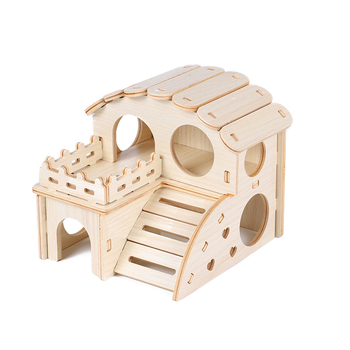 Дървена къщичка за хамстери — укритие за всички сезони