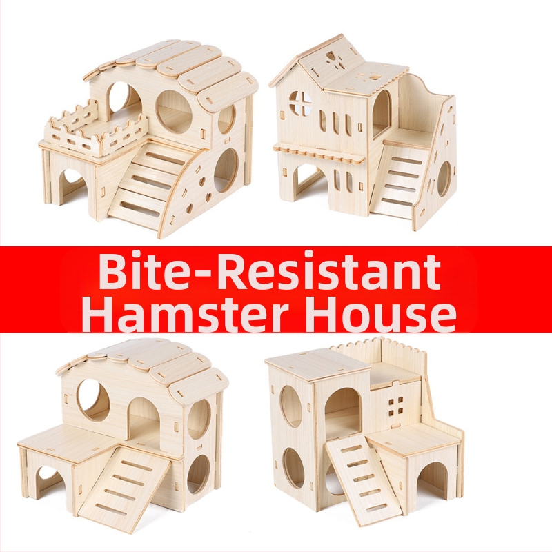 Drevené útočisko pre hamster — vhodné pre všetky ročné obdobia