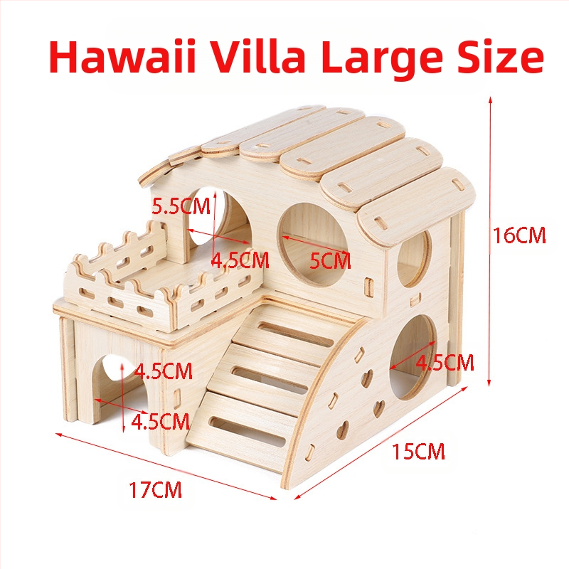 Drevené útočisko pre hamster — vhodné pre všetky ročné obdobia