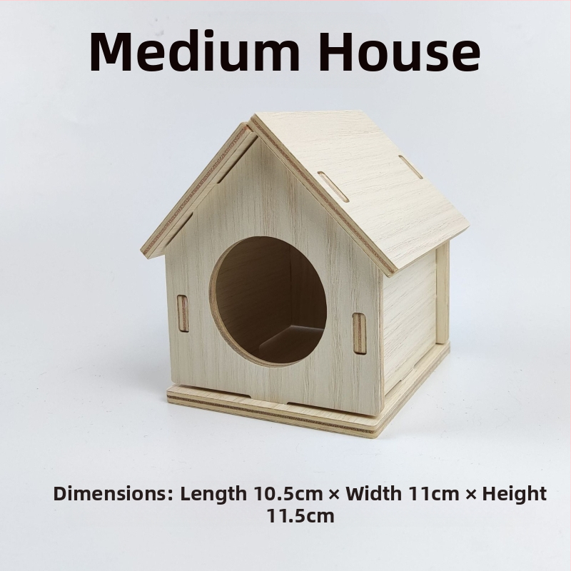 Дървена къщичка за хамстери — укритие за всички сезони