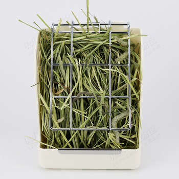 Θήκη τροφής για μικρά ζώα και ράγα χόρτων (Υλικό: Πλαστικό + Μεταλλικό πλέγμα; Μάρκα: Sally; Κατάλληλο για: κουνέλια, ινδικά χοιρίδια και άλλα μικρά κατοικίδια)