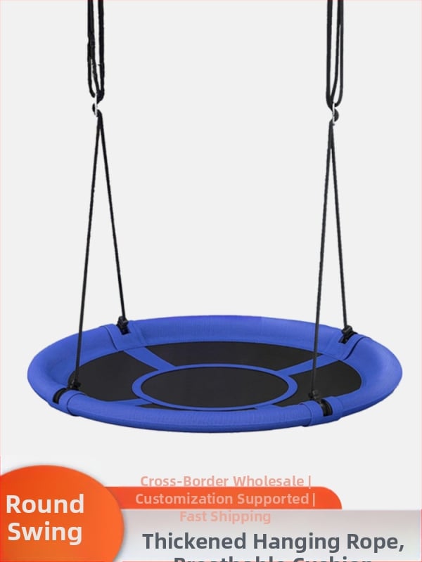 Гамак с кръгла мрежа от въжета, гнездо за птици, за вътрешно/външно ползване, двойна висяща седалка, Oxford плат, максимална носимост 200 кг