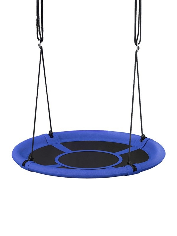 Гамак с кръгла мрежа от въжета, гнездо за птици, за вътрешно/външно ползване, двойна висяща седалка, Oxford плат, максимална носимост 200 кг