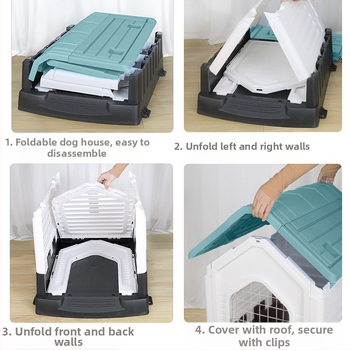 Bo Beti πλαστικό Dog House σε στυλ Cottage για εξωτερική και εσωτερική χρήση – κατοικία σκύλων, κατασκευασμένο στο Zhejiang