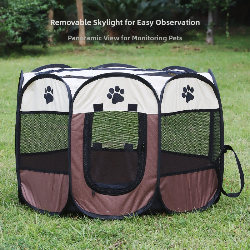 Pipitao Osemuholný Psí Klietka — Dýchajúca Klietka z PVC600D, Klietka pre Domáce Zvieratá, Súkromná Značka k Dispozícii
