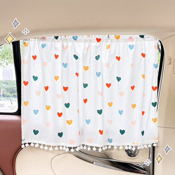 Automobilio lango skydelis su gėlių raštu, medvilnės audinys, tvirtinimas siurbimo puodeliu, universalus pritaikymas langams, saulės apsauga ir šilumos izoliacija