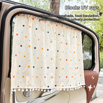 Automobilio lango skydelis su gėlių raštu, medvilnės audinys, tvirtinimas siurbimo puodeliu, universalus pritaikymas langams, saulės apsauga ir šilumos izoliacija