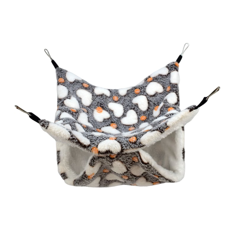 Хамстер висяща двуслойна фланелена хамак-легло, топло спално място за малки домашни любимци