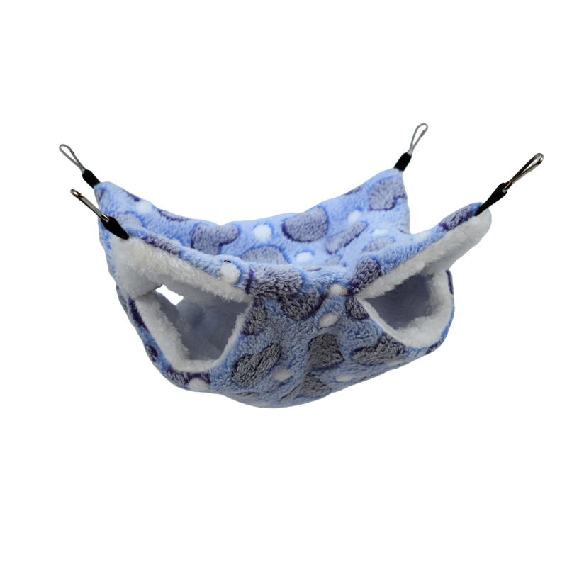 Хамстер висяща двуслойна фланелена хамак-легло, топло спално място за малки домашни любимци