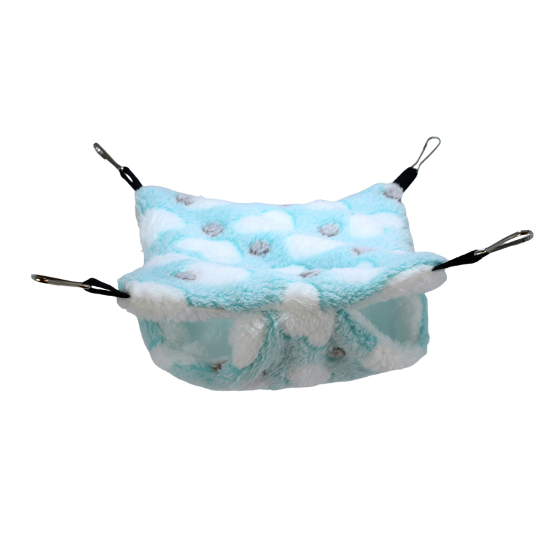 Хамстер висяща двуслойна фланелена хамак-легло, топло спално място за малки домашни любимци