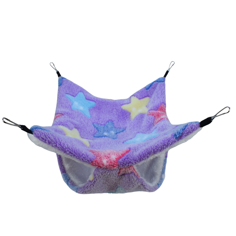 Хамстер висяща двуслойна фланелена хамак-легло, топло спално място за малки домашни любимци