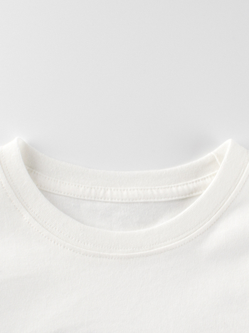 Детска памучна тениска с дълъг ръкав в корейски стил, кръгло деколте, 100% памук, карикатурен принт, есен 2023, подходяща за деца над 8 години