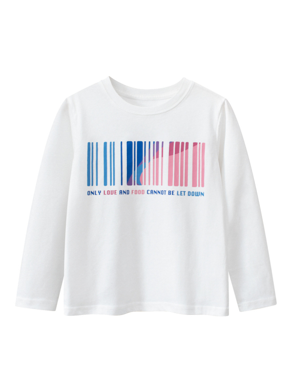 Детска памучна тениска с дълъг ръкав в корейски стил, кръгло деколте, 100% памук, карикатурен принт, есен 2023, подходяща за деца над 8 години