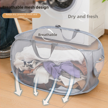 Kvadratinė skalbinių krepšys, poliesterio audinys; prekės ženklas Lu ren; tinka vonios kambariui, namams ir miegamajam; dėžutėje 100 vnt.