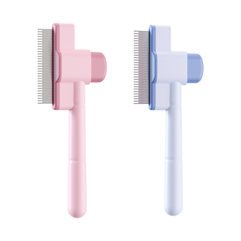 Meow Heart Baby Гребен за домашни любимци за котки и кучета — неръждаема стомана, гребен за бълхи със самопочистване