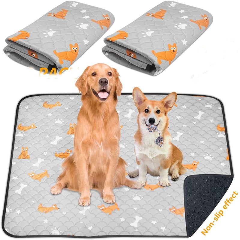 Миеща се четири-слойна подложка за кучета за урината, за всички сезони, плат