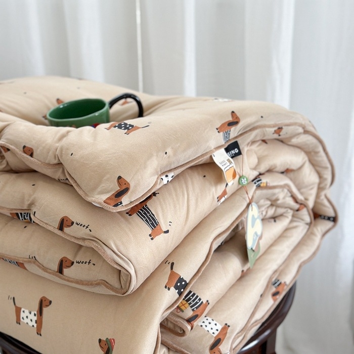 Žieminė megzta medvilninė antklodė su sojų pluošto užpildais, quiltuota, 3–3,5 kg