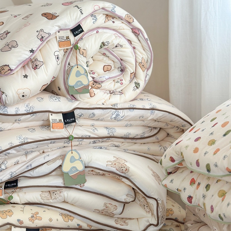 Žieminė megzta medvilninė antklodė su sojų pluošto užpildais, quiltuota, 3–3,5 kg