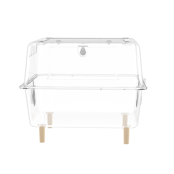 Акрилна клетка за хамстери — прозрачна, вътрешна изолация, пълен комплект за оформяне на хабитат (Weibi)