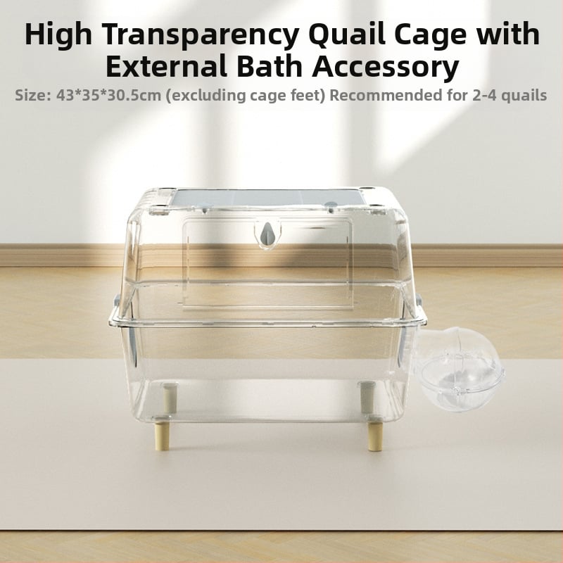 Акрилна клетка за хамстери — прозрачна, вътрешна изолация, пълен комплект за оформяне на хабитат (Weibi)