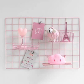 Κάθετο μεταλλικό καλάθι αποθήκευσης με πλέγμα και γάντζο – μονή στρώση, σχέδιο μεταλλικής τέχνης; κατάλληλο για κουζίνα, γραφείο, υπνοδωμάτιο, μπάνιο και σαλόνι.