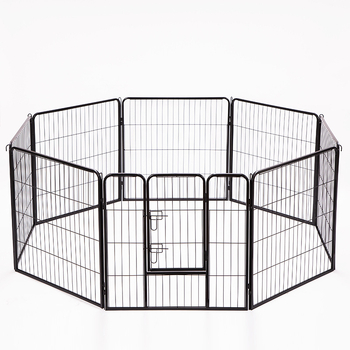 Cardandi vielos šunų tvora, nešiojama sulankstoma galvanizuota atskyrimo tvora šunims, 6–8 paneliai, skirta mažiems ir vidutiniams šunims