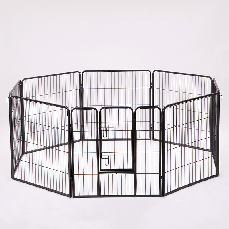 Cardandi vielos šunų tvora, nešiojama sulankstoma galvanizuota atskyrimo tvora šunims, 6–8 paneliai, skirta mažiems ir vidutiniams šunims