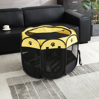 Οκταγωνική φορητή σκηνή για κατοικίδια σκύλους, με ύφασμα Oxford ανθεκτικό σε δαγκώματα