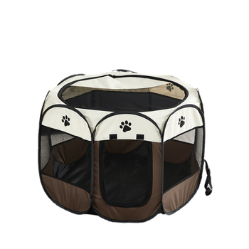Οκταγωνική φορητή σκηνή για κατοικίδια σκύλους, με ύφασμα Oxford ανθεκτικό σε δαγκώματα