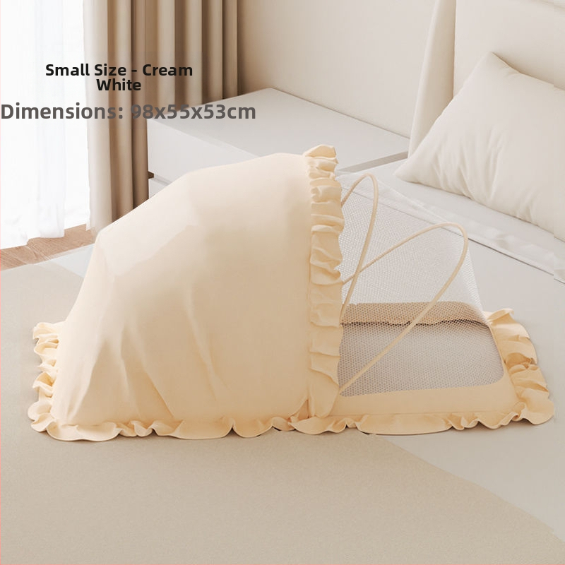 Salokāms guļvates moskītu tīkls zīdaiņiem 0–1 gadu vecumā, ar stiklašķiedras caurulēm