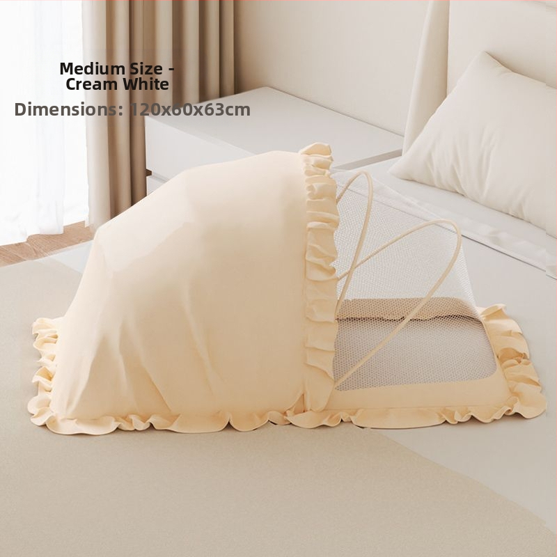 Salokāms guļvates moskītu tīkls zīdaiņiem 0–1 gadu vecumā, ar stiklašķiedras caurulēm