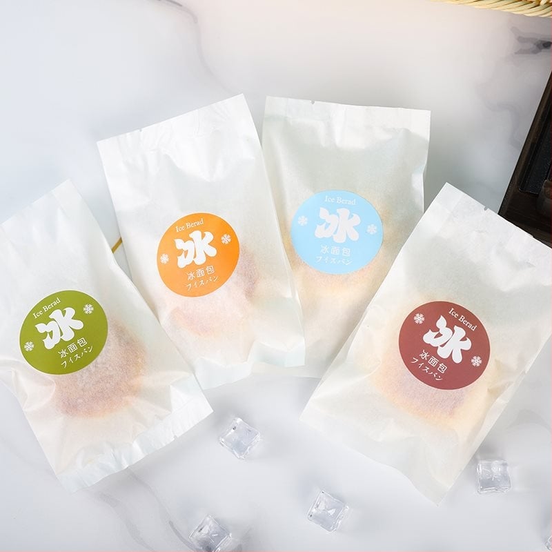 Pungă de ambalare pentru pâine, folie din hârtie albă alimentară, impermeabilă și rezistentă la ulei, sigilare mecanizată, produse de patiserie