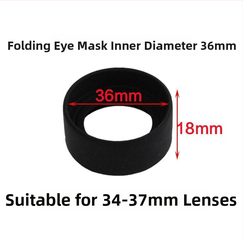 Аксесоар за окуляр към микроскоп и телескоп – гумена очна чашка, сгъваем дизайн с рогова форма за наблюдение на птици