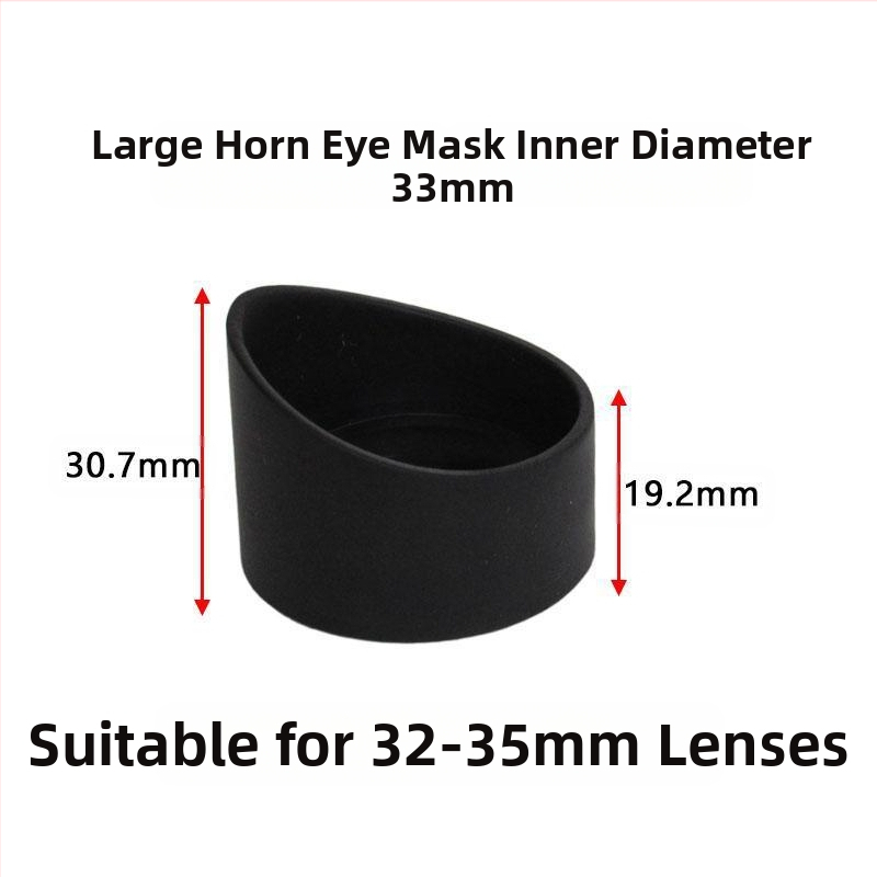 Аксесоар за окуляр към микроскоп и телескоп – гумена очна чашка, сгъваем дизайн с рогова форма за наблюдение на птици