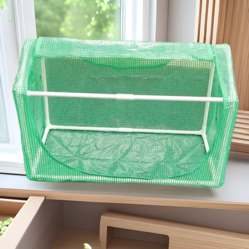 PVC šiltnamis sukulentams – izoliacija ir lietaus atsparumas, prekės ženklas Mika Flower Room, tinkamas sodui, balkonams ir lauke ant palangės