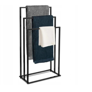 Ράφι πετσετών δαπέδου μπάνιου, διπλό επίπεδο από σίδηρο, επίστρωση bake varnish, φορτίο 10 kg, μοντέρνο στυλ