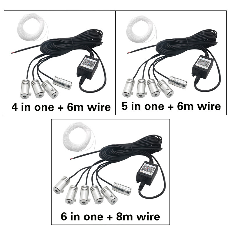 Automobilsko ambijentalno osvjetljenje s glasovnim upravljanjem preko APP, RGB unutarnje osvjetljenje (Model 001, 15W, 12V, 0.12-0.25A, ABS)