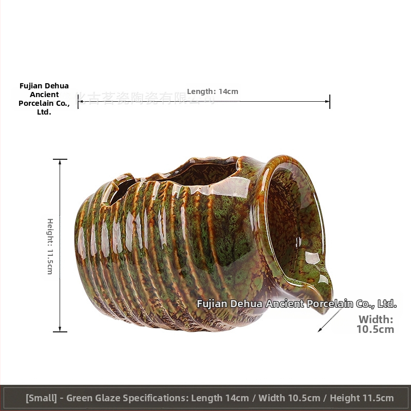 Керамичен циркулиращ воден аквариум за риби — декоративен елемент за двор и интериор, с кислородна филтрация (Материал: керамика; Стил: китайски стил; Повърхностна технология: друга; Обработка и персонализация: Няма; Опаковка: картон)