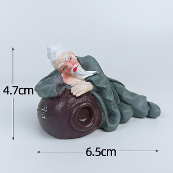 Φιγούρα Taigong Jiang Taigong από ρητίνη – μπονσάι διακοσμητικό σε κινεζικό στυλ με θέμα το ψάρεμα