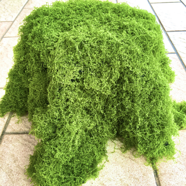 Mű moha gyep, flockolt selyem növény, modell 21488319, tájkép kirakat dekoráció