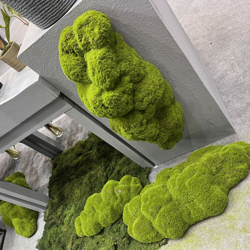 Mű moha gyep, flockolt selyem növény, modell 21488319, tájkép kirakat dekoráció