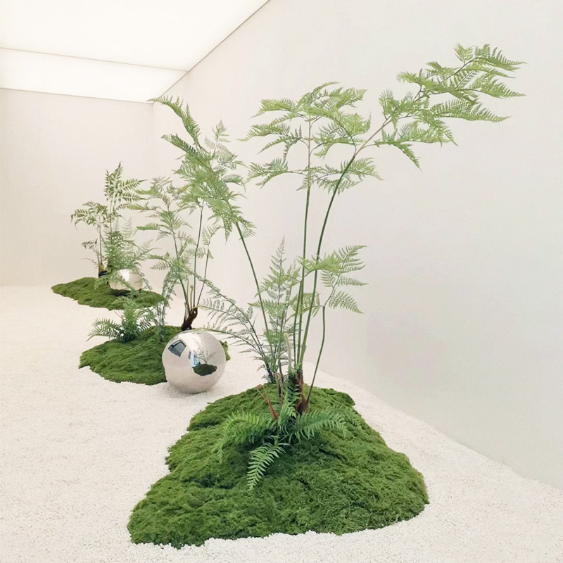 Mű moha gyep, flockolt selyem növény, modell 21488319, tájkép kirakat dekoráció